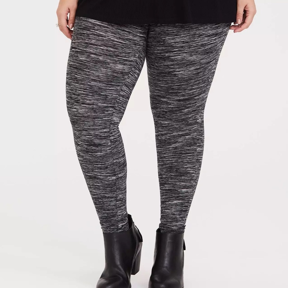 Torrid Black and Gray Marled Leggings